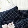 Milliotandco Ohel Gingham Q 5-pc Quilt Cover Set (Midnight Blue)