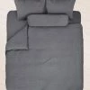 Milliotandco Vette SS 3-pc Fitted Sheet Set (Charcoal) The Home Edit