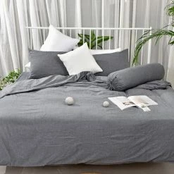 Milliotandco Vette SS 3-pc Fitted Sheet Set (Charcoal) The Home Edit