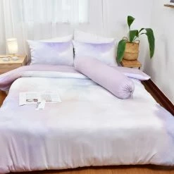 Milliotandco Mythical Fantasy Queen Quilt Cover Set (5pcs) Lavender