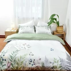 Milliotandco The Home Edit Elysian Fields King Quilt Cover Set (5pcs) Light Green