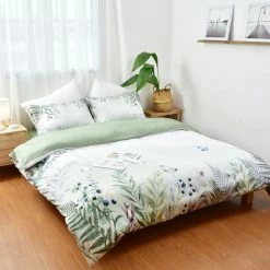 Milliotandco The Home Edit Elysian Fields King Quilt Cover Set (5pcs) Light Green