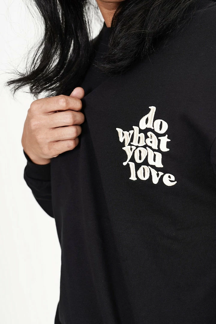Milliotandco Activewear Do What You Love! Long Sleeve Jumper (Black)