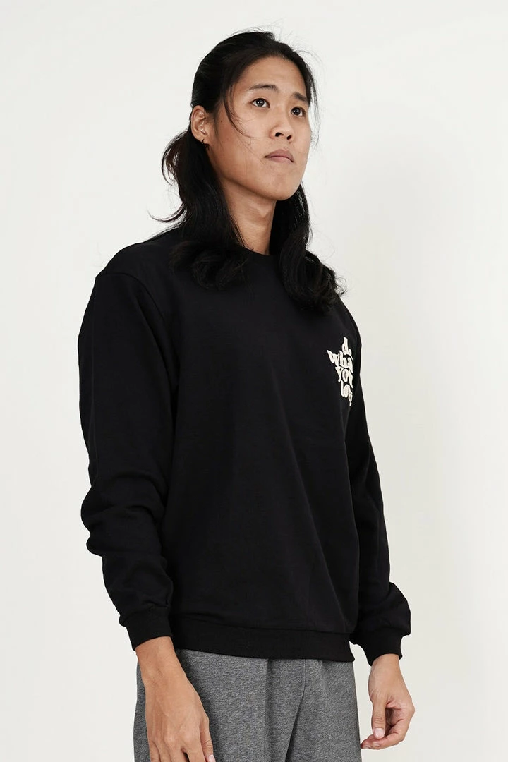 Milliotandco Activewear Do What You Love! Long Sleeve Jumper (Black)