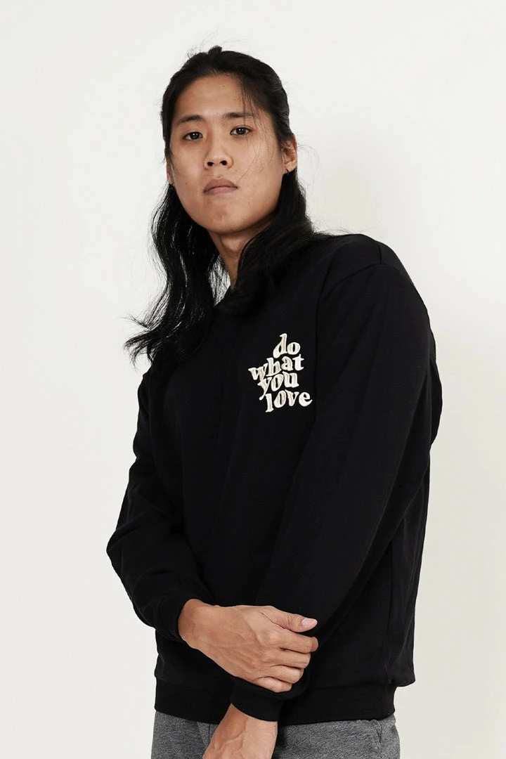 Milliotandco Activewear Do What You Love! Long Sleeve Jumper (Black)