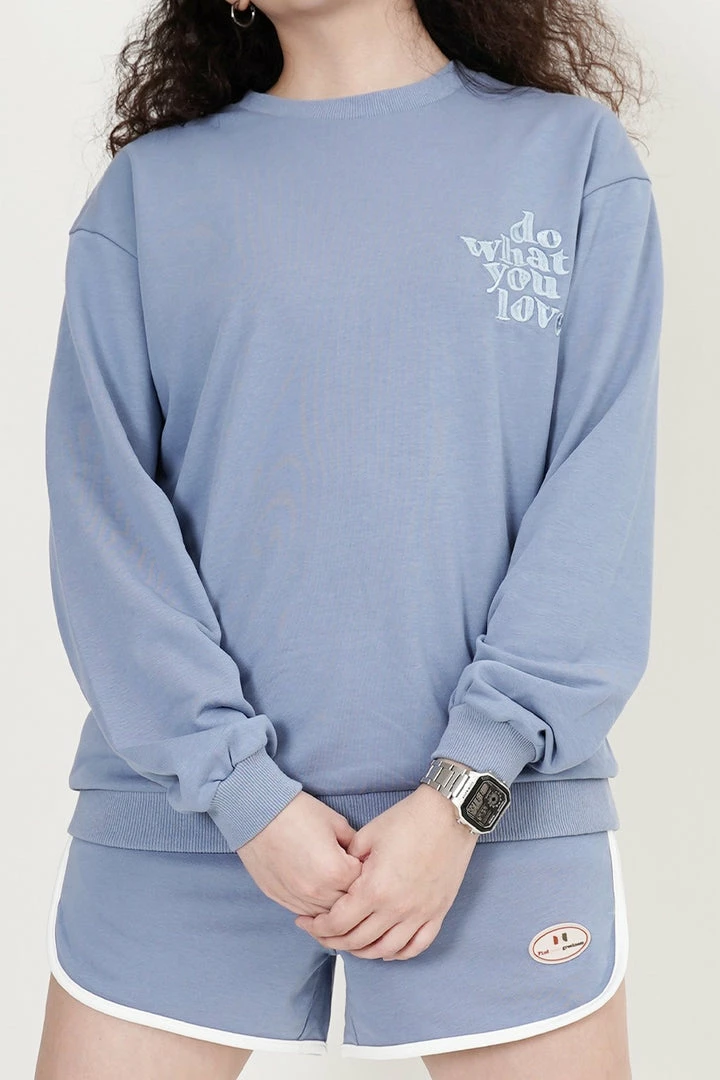 Milliotandco Activewear Do What You Love! Long Sleeve Jumper (Royal Blue)