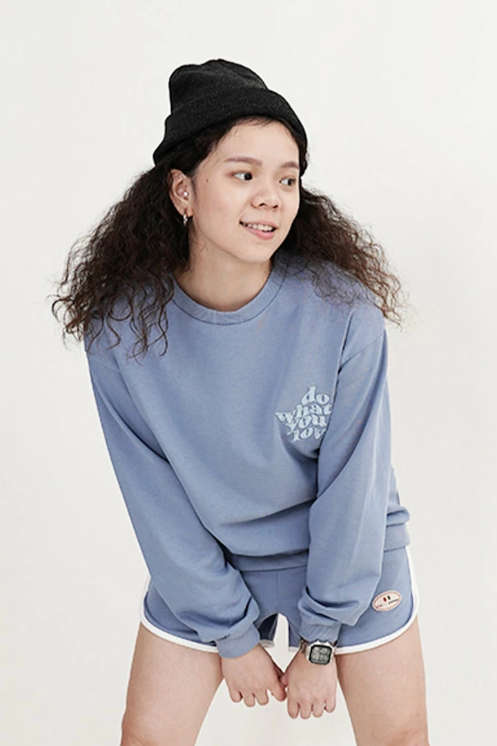 Milliotandco Activewear Do What You Love! Long Sleeve Jumper (Royal Blue)