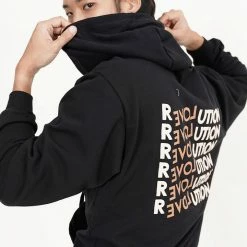 Milliotandco Activewear Lorne Long Sleeve Hoodies (Black)