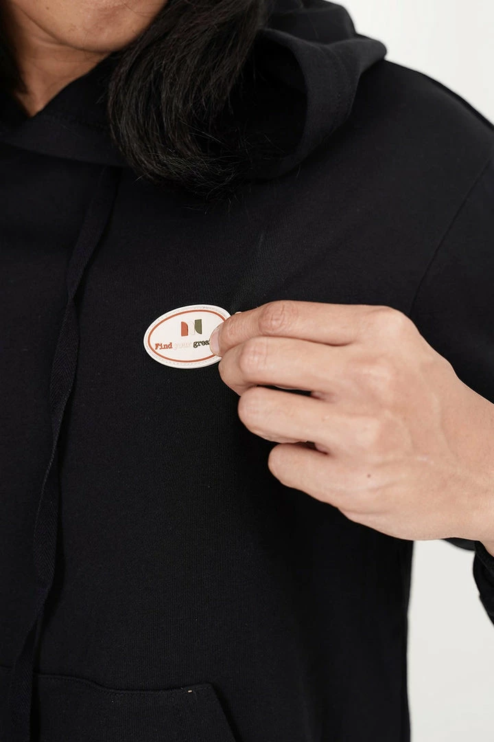 Milliotandco Activewear Lorne Long Sleeve Hoodies (Black)