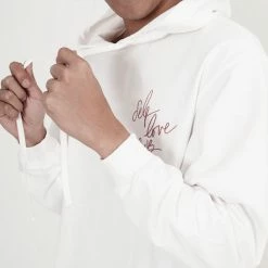 Milliotandco Activewear Self Love Club! Long Sleeve Hoodies (White)