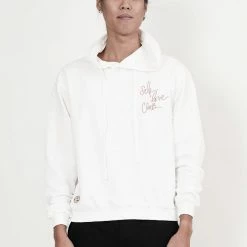Milliotandco Activewear Self Love Club! Long Sleeve Hoodies (White)