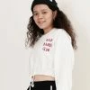 Milliotandco Activewear Bad Babes Club! Crop Top (White)