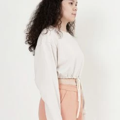 Milliotandco Activewear Bad Babes Club! Crop Top (Almond)