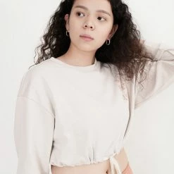 Milliotandco Activewear Bad Babes Club! Crop Top (Almond)