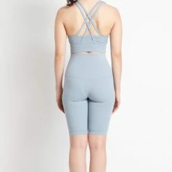 Milliotandco Activewear Kaylee Women Sports Bra (Light Blue)