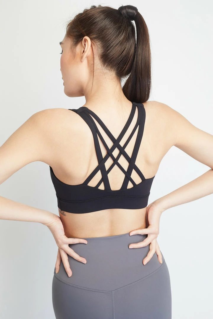 Milliotandco Julia Women Sports Bra (Black) Activewear