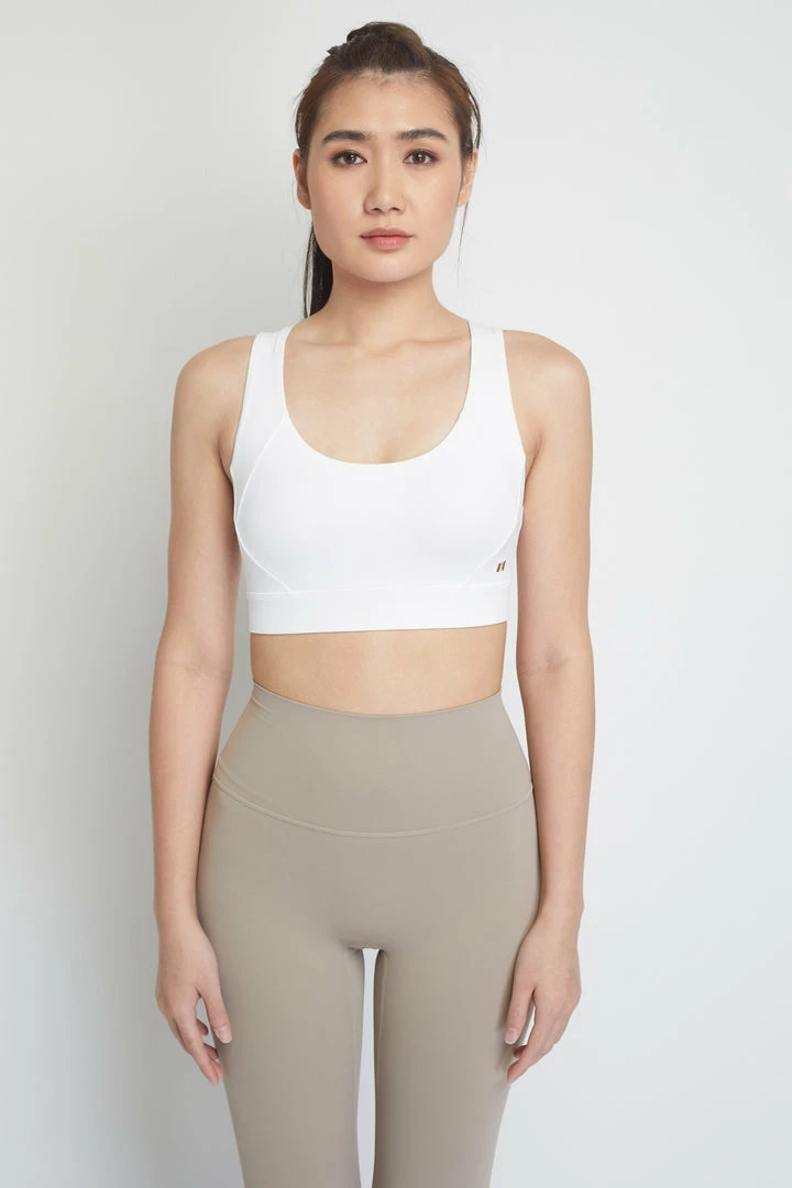 Milliotandco Activewear Julia Women Sports Bra (White)