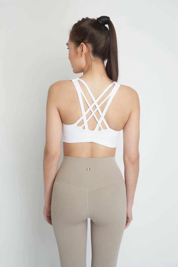 Milliotandco Activewear Julia Women Sports Bra (White)