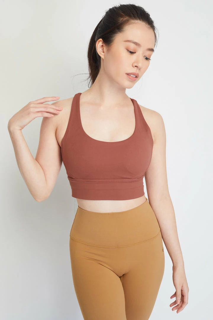 Milliotandco Activewear Aaliyah Women Sports Bra (Crimson)