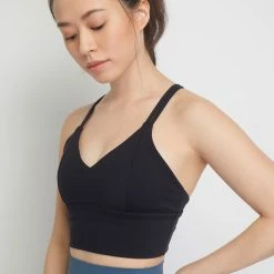 Milliotandco Activewear Ruthie Women Sports Bra (Black)