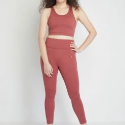 Milliotandco Activewear Fenella Women Full Length Legging (Crimson)