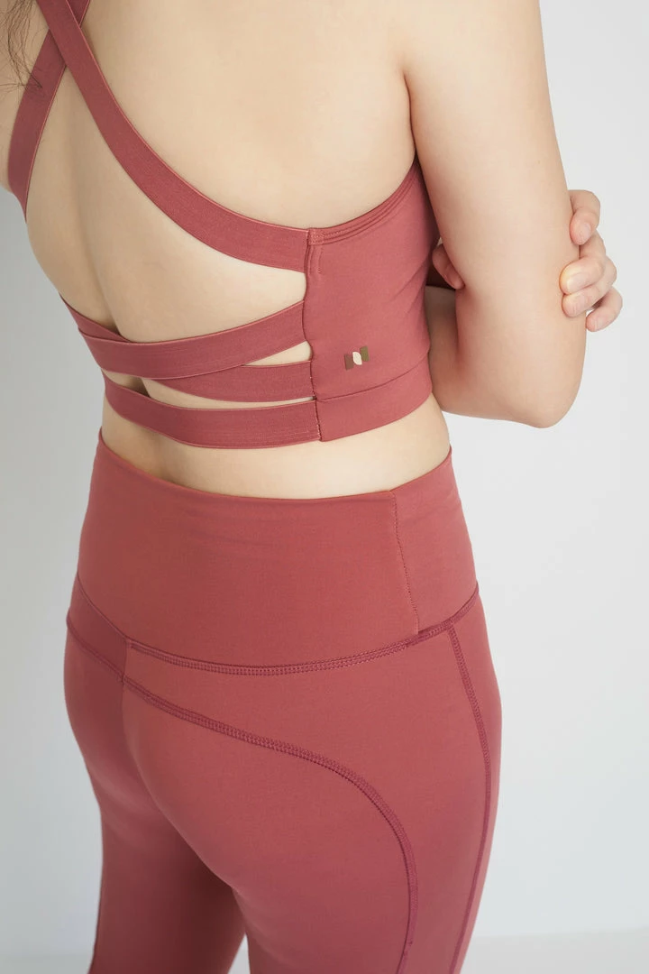 Milliotandco Activewear Fenella Women Full Length Legging (Crimson)