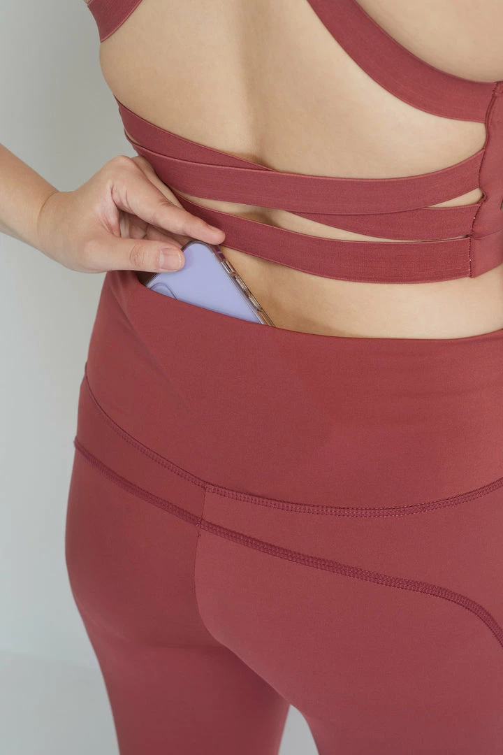 Milliotandco Activewear Fenella Women Full Length Legging (Crimson)