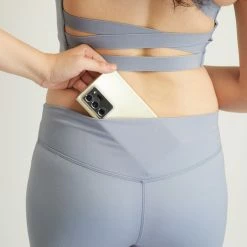 Milliotandco Activewear Odelya Women Full Length Legging (Steel Blue)