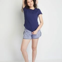 Milliotandco Activewear Saylor Women Short Sleeves Top (Navy)