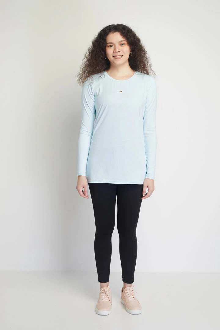 Milliotandco Tamyra Women Long Sleeves Top (Light Cyan)