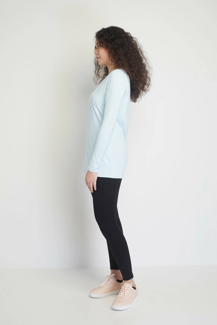 Milliotandco Tamyra Women Long Sleeves Top (Light Cyan)