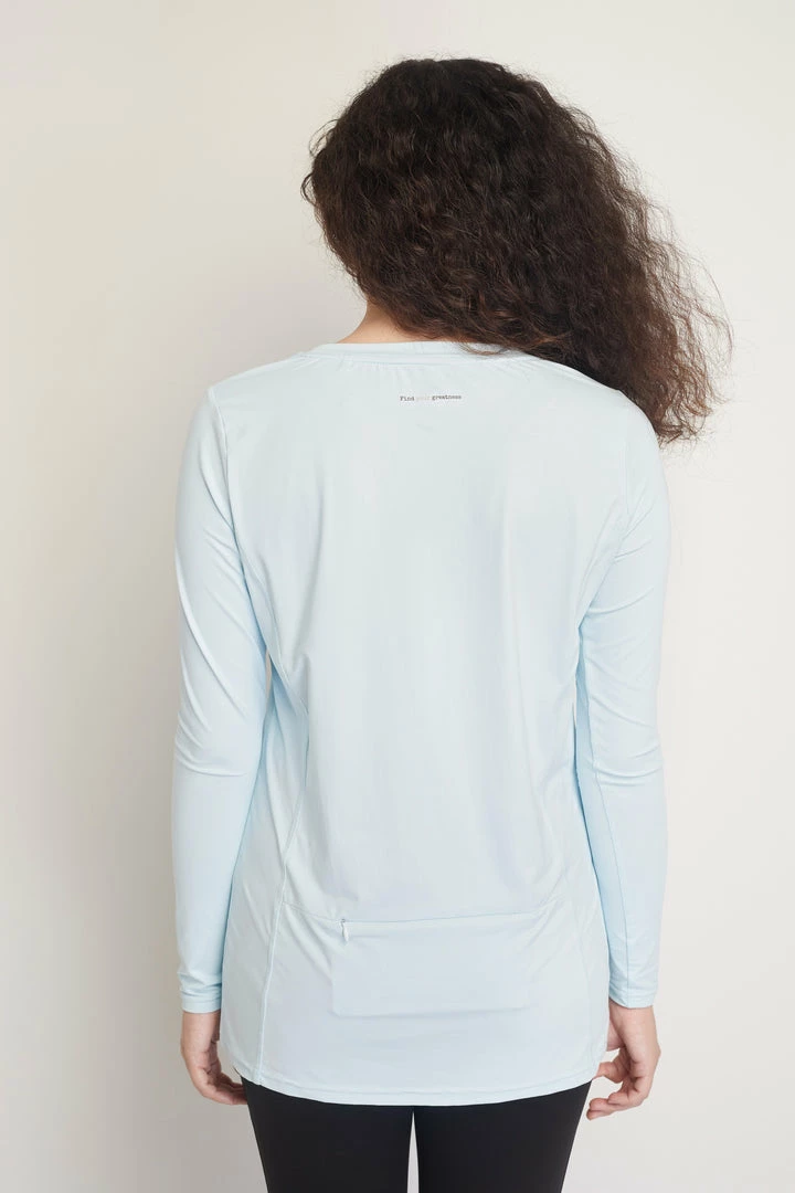 Milliotandco Tamyra Women Long Sleeves Top (Light Cyan)