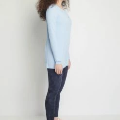 Milliotandco Tamyra Women Long Sleeves Top (Light Blue) Activewear