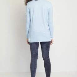 Milliotandco Tamyra Women Long Sleeves Top (Light Blue) Activewear