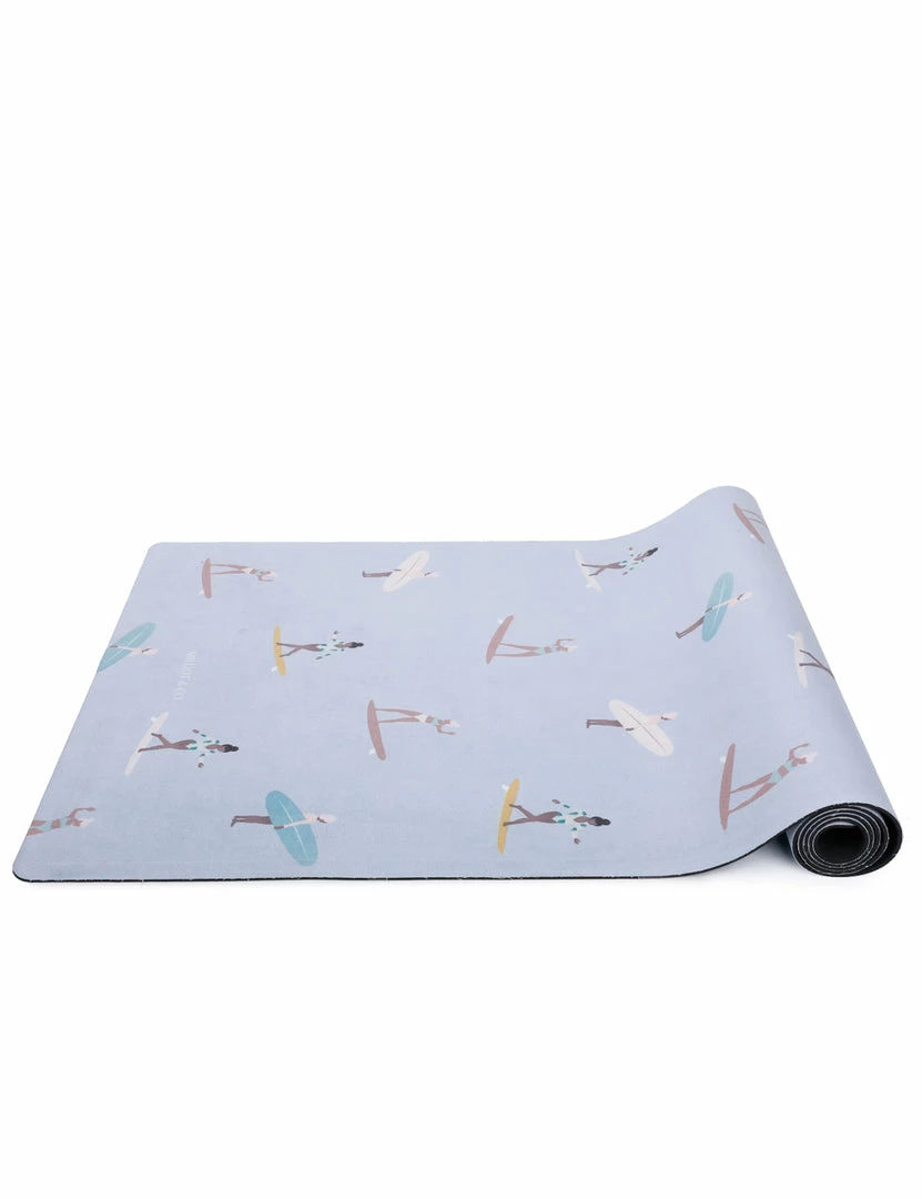 Milliotandco Surfing Mode Rubber Yoga Mat (3.5MM) (Light Blue) Yoga Mats