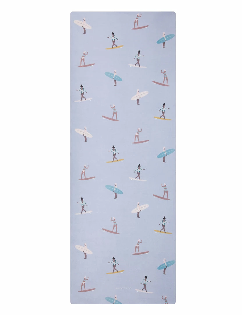 Milliotandco Surfing Mode Rubber Yoga Mat (3.5MM) (Light Blue) Yoga Mats