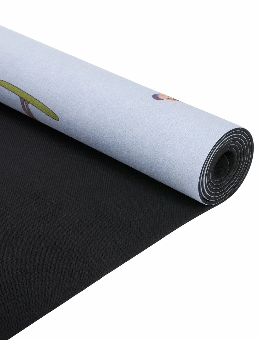 Milliotandco Beach Vibes Rubber Yoga Mat (3.5MM) (Light Blue) Yoga Mats