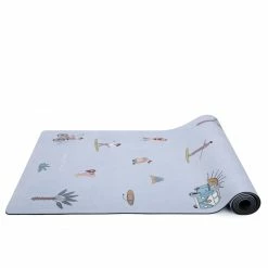 Milliotandco Beach Vibes Rubber Yoga Mat (3.5MM) (Light Blue) Yoga Mats