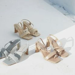 Milliot & Co Nurita Harith Helda Square Toe Heels (Purple)