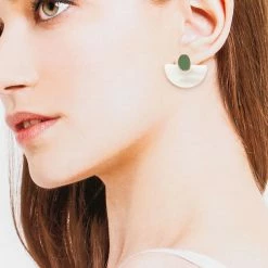 Milliotandco 2-In-1 Astrid Earrings Set - Olive