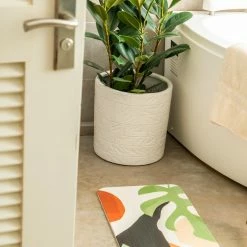 Milliotandco Tripp Diatomite Bath Mat (Black) The Home Edit