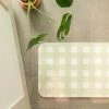 Milliotandco The Home Edit Grid Print Diatomite Bath Mat (Green)