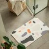 Milliotandco Mosaic Print Diatomite Bath Mat (White)