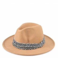 Milliot & Co Accessories Madeleine Fedora (Tan)