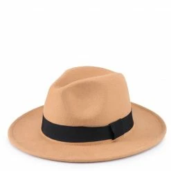 Milliot & Co Accessories Kathryn Fedora (Tan)