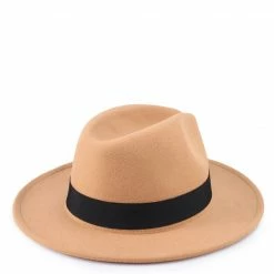 Milliot & Co Accessories Kathryn Fedora (Tan)