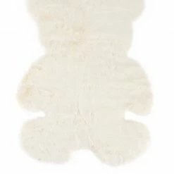 Milliotandco Teddy Faux Fur Rug (White) The Home Edit
