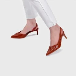 Milliotandco Shoes Earth Edit Davinia Pointed Toe Heels (Cinnamon)