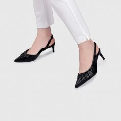 Milliotandco Earth Edit Davinia Pointed Toe Heels (Black)