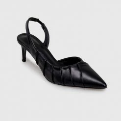 Milliotandco Earth Edit Davinia Pointed Toe Heels (Black)